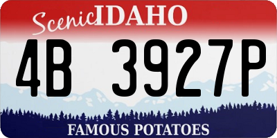 ID license plate 4B3927P