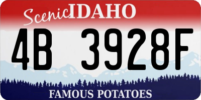 ID license plate 4B3928F