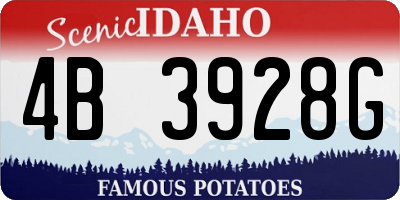 ID license plate 4B3928G