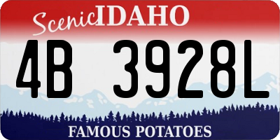 ID license plate 4B3928L