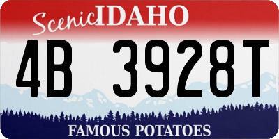 ID license plate 4B3928T