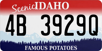 ID license plate 4B3929Q