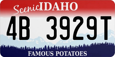 ID license plate 4B3929T