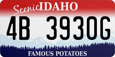 ID license plate 4B3930G