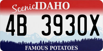 ID license plate 4B3930X