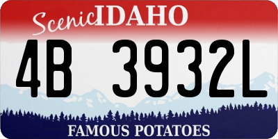 ID license plate 4B3932L