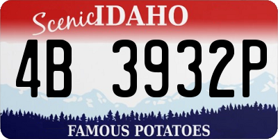 ID license plate 4B3932P