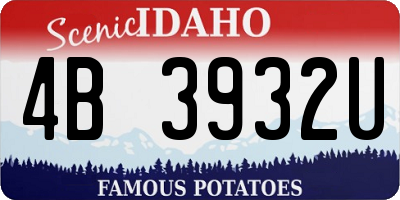 ID license plate 4B3932U