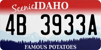 ID license plate 4B3933A