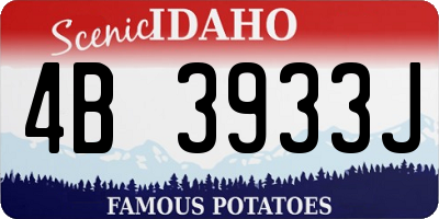 ID license plate 4B3933J