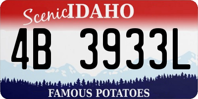 ID license plate 4B3933L