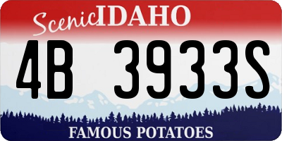 ID license plate 4B3933S