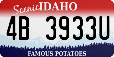 ID license plate 4B3933U