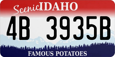 ID license plate 4B3935B