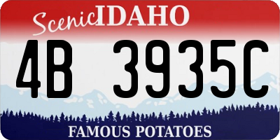 ID license plate 4B3935C