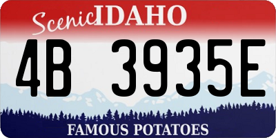 ID license plate 4B3935E