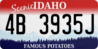 ID license plate 4B3935J