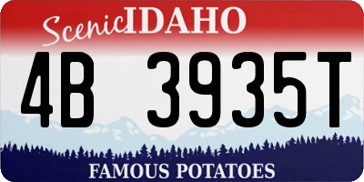 ID license plate 4B3935T