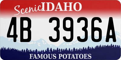 ID license plate 4B3936A