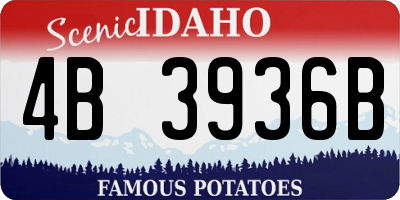 ID license plate 4B3936B