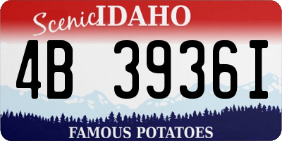 ID license plate 4B3936I