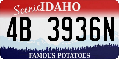 ID license plate 4B3936N