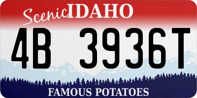 ID license plate 4B3936T