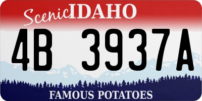 ID license plate 4B3937A