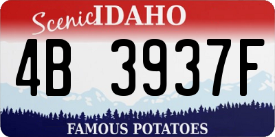 ID license plate 4B3937F