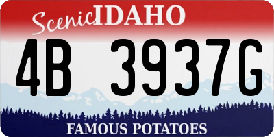 ID license plate 4B3937G