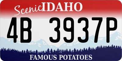 ID license plate 4B3937P