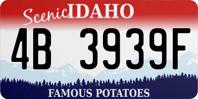 ID license plate 4B3939F