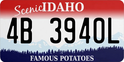 ID license plate 4B3940L