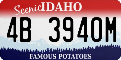 ID license plate 4B3940M