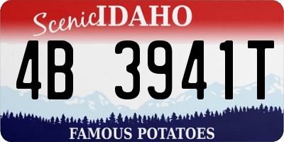 ID license plate 4B3941T