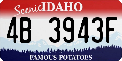 ID license plate 4B3943F