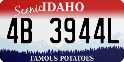 ID license plate 4B3944L