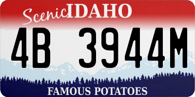 ID license plate 4B3944M