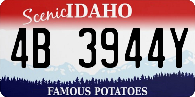 ID license plate 4B3944Y