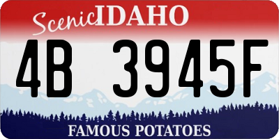 ID license plate 4B3945F