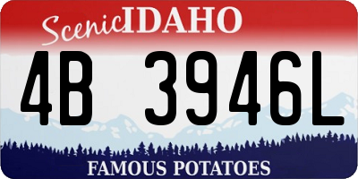ID license plate 4B3946L