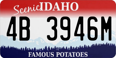 ID license plate 4B3946M