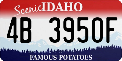 ID license plate 4B3950F