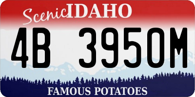 ID license plate 4B3950M