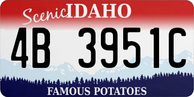 ID license plate 4B3951C