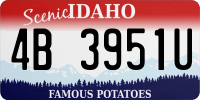 ID license plate 4B3951U