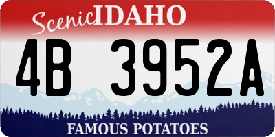 ID license plate 4B3952A