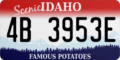 ID license plate 4B3953E