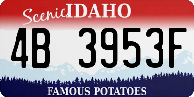 ID license plate 4B3953F
