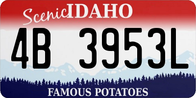 ID license plate 4B3953L